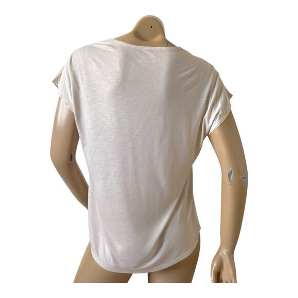 APT 9 Womens Petite Size PM Short Sleeve Patterned Scoop Neck Blouse Shirt Top - Picture 4 of 8